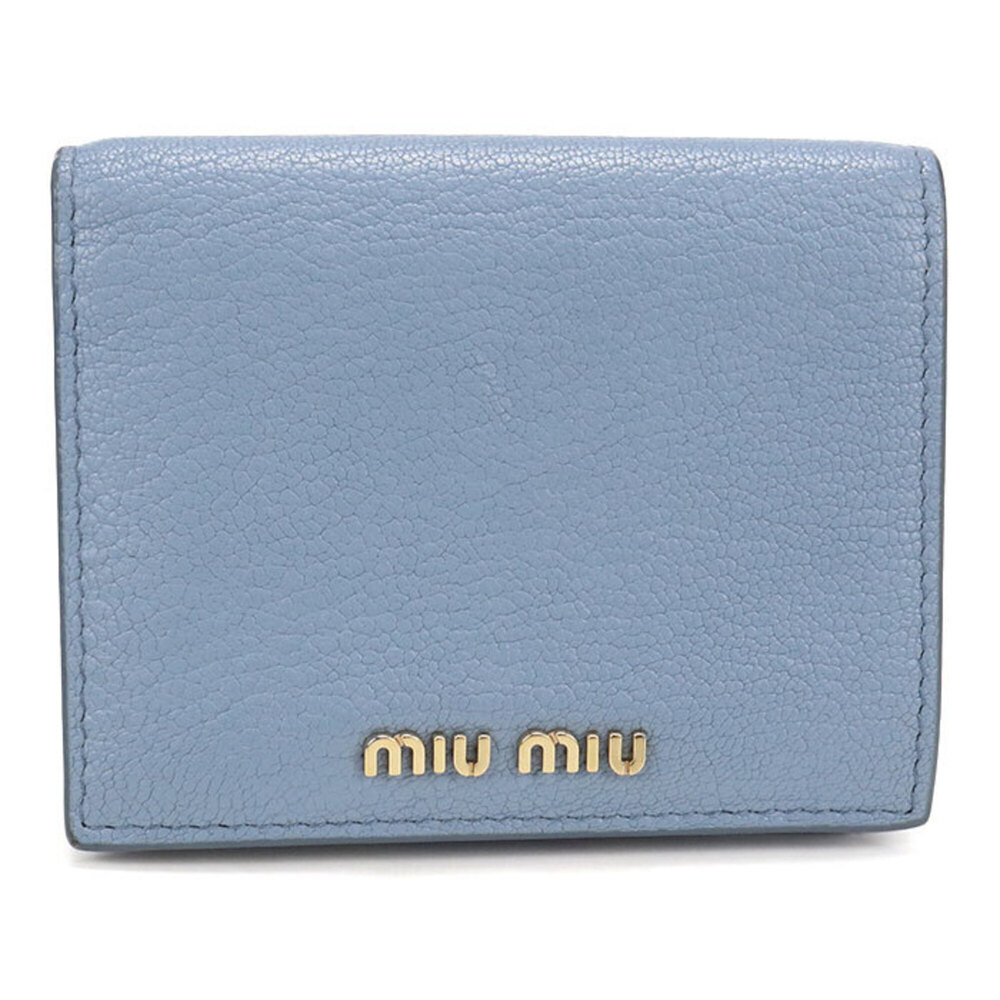 Miu Miu MIUMIU (OUTLET) Miu Outlet Bi-fold Wallet 5MV204 Women's Blue